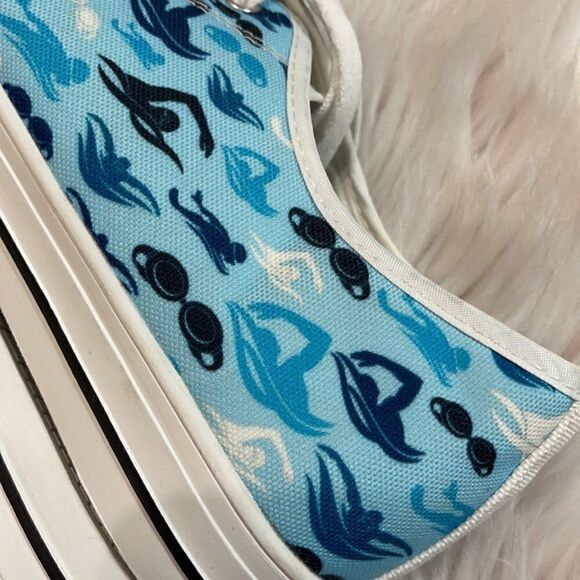 𝅺swimmer Design Low Top Sneaker Sz F12 M10 - Picture 10 of 14